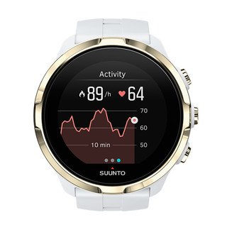 SUUNTO 颂拓 Spartan Sport Wrist HR 智能手表 50mm 白金精钢表盘 白金硅胶表带(GPS)