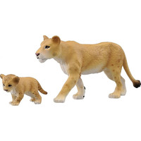 TAKARA TOMY 多美 安利亚仿真野生动物可动模型玩具雌狮幼狮832010