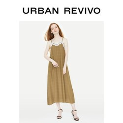 URBAN REVIVO YU32S7AN2008 女士蕾丝V领连衣裙