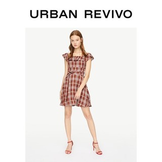 URBAN REVIVO YL32S7BN2003 女款格纹连衣裙