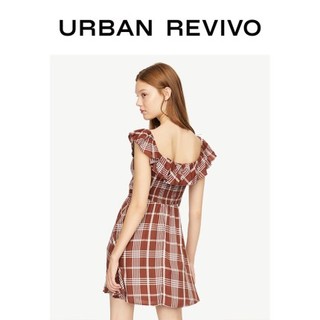 URBAN REVIVO YL32S7BN2003 女款格纹连衣裙