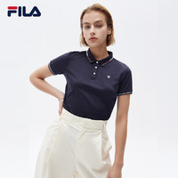 FILA 斐乐 FILA斐乐官方女子POLO衫2021年夏季新款轻商务时尚女子POLO衫短袖