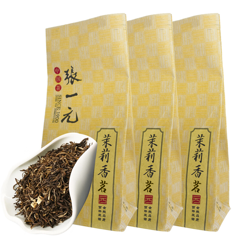 张一元 茶叶特级浓香茉莉花茶香茗150g（50g*3袋）中华鲜醇 香茗x3