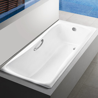 KOHLER 科勒 百利事系列 K-15849T-GR 嵌入式铸铁浴缸 1.7m 有扶手孔
