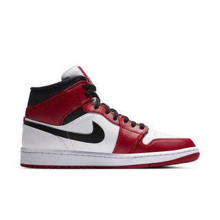 AIR JORDAN 正代系列 Air Jordan 1 Mid 男子篮球鞋 554724-173 白红 43