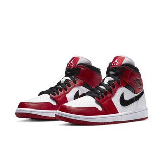 AIR JORDAN 正代系列 Air Jordan 1 Mid 男子篮球鞋 554724-173 白红 43