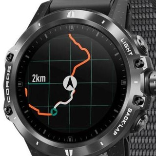 COROS 高驰 VERTIX 智能手表 47mm 深灰色钛合金 黑色织物表带（北斗、GPS、血氧）