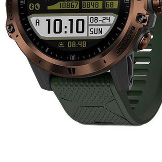 COROS 高驰 VERTIX 智能手表 47mm 古铜色钛合金 丛林绿硅胶表带（北斗、GPS、血氧）