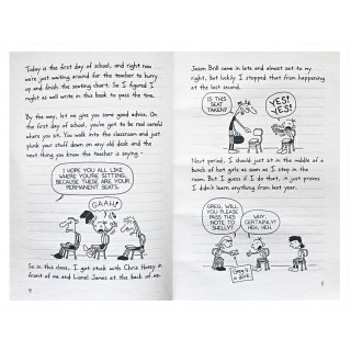 儿童文学 Diary of a Wimpy Kid #1小屁孩日记1进口英文原版小说送音频 美国初中小学生7-12岁课外阅读章节书幽默漫画励志成长推荐阅读 百源国际童书城旗舰店
