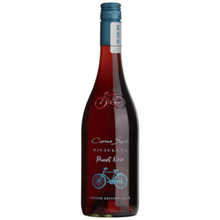 Cono Sur 柯诺苏 自行车系列 黑比诺黑皮诺 干红葡萄酒 透明瓶