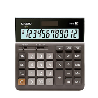 CASIO 卡西欧 DH-12-BK 中型计算器 黑色