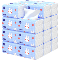 漫花 4层加量装家用纸巾抽纸整箱实惠装卫生纸餐巾纸 30包