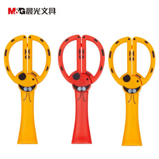 晨光(M&G)剪刀 瓢虫立式卡通剪子 139mm 儿童手工DIY剪纸 ASSN2222 3把装 颜色随机