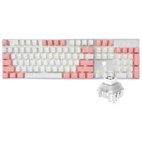 Hyeku 黑峡谷 GK715s 104键 有线机械键盘 白粉色 凯华BOX白轴 单光