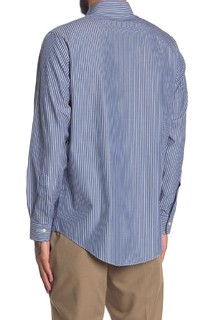 Stripe Print Long Sleeve Milano Fit Shirt