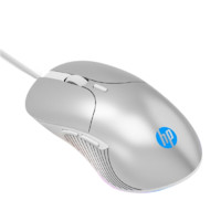 HP 惠普 M280 静音版 有线鼠标 6400DPI RGB 银色