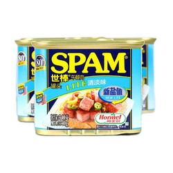 SPAM 世棒 午餐肉 火腿罐头 340g*4罐 烧烤食材 速食早餐 方便菜罐头 清淡口味
