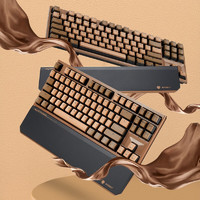 HEXGEARS 黑峡谷 X3 87键 2.4G双模机械键盘 浓情巧克力 凯华BOX天空蓝轴 单光