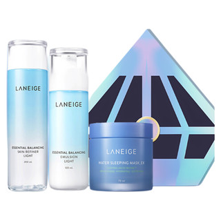 LANEIGE 兰芝 水衡轻盈钻石礼盒装 (细肤水200ml+润肤乳120ml+修护面膜70ml)