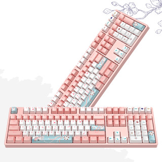 ikbc C210狐の樱 108键 有线机械键盘 粉色 Cherry茶轴 无光