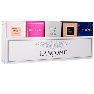 LANCOME 兰蔻 珍爱系列 女士浓香水小样礼盒 (珍爱EDP7.5ml+珍爱爱恋EDP5ml+奇迹EDP5ml+梦魅情迷EDP5ml+美丽人生EDP4ml)