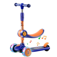 PLUS会员：Chunyeying 春野樱 滑板车 蓝色悍马轮+座椅+音乐
