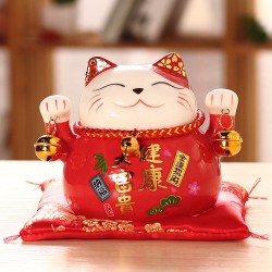 尚庄 陶瓷招财猫小摆件 4.5寸
