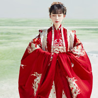 十三余小豆蔻儿[鸾凤和鸣]双层长袄刺绣马面裙明制汉服女婚服冬（S、圆领长袄 第十批[6月30号]发货）