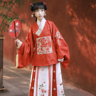 十三余小豆蔻儿[福运牛牛]绣花交领短袄马面裙刺绣汉服女（XL、马面裙（4.5m） 第四批[4月15号]发货）