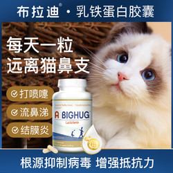 美国布拉迪乳铁蛋白胶囊60粒  远离猫鼻支 增强抵抗力