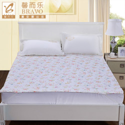 BRAVO 馨而乐 富安娜出品 馨而乐简约小清新印花床垫保护垫床笠款橡筋款