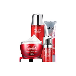 OLAY 玉兰油 新生塑颜系列护肤套装 (洁面乳125g+活能水150ml+金纯面霜50g+弹力眼霜15ml)