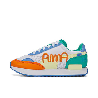 PUMA 彪马 Future Rider MR DOODLE联名款 中性休闲运动鞋 375790-01 白色/淡黄色/深蓝色 37.5