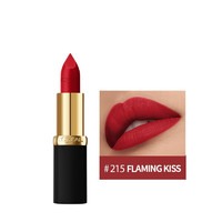巴黎欧莱雅 纷泽丰润雾感黑管唇膏 #215FLAMING KISS番茄红 3.7g