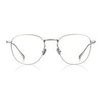 BOLON 暴龙 BJ7011 银色金属眼镜框+平光防蓝光镜片