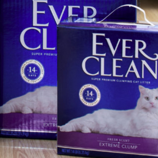 EVER CLEAN 铂钻 紫标 膨润土猫砂 11.3kg*2盒 清香