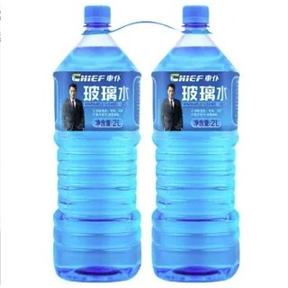 CHIEF 车仆 玻璃水-25度 2L*2瓶玻璃清洁剂玻璃液汽 春夏秋冬四季通用玻璃水汽车挡风玻璃清洗除油膜