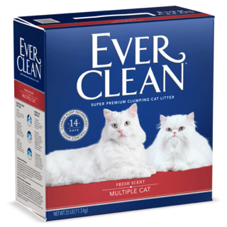 EVER CLEAN 铂钻 红标 膨润土猫砂 11.3kg*3盒