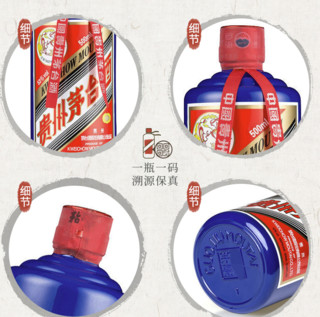 MOUTAI 茅台 飞天茅台 蓝色 53%vol 酱香型白酒 500ml*6瓶 整箱装