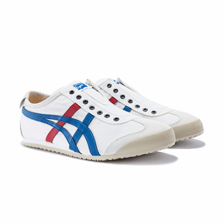 Onitsuka Tiger 鬼塚虎 MEXICO 66 SLIP-ON系列 中性休闲运动鞋 D3K0N-0143 白色/湖蓝色 36