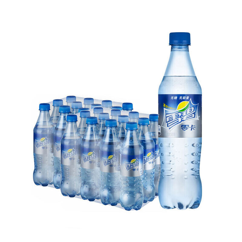 百科 sprite雪碧零卡汽水柠檬味 500ml*24瓶 可乐和雪碧是可口可乐