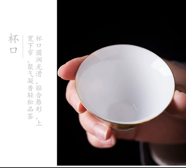 精美瓷器 珐琅彩主人杯  口径7.3cm高4.3cm  容量60ML 