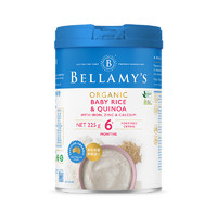 BELLAMY'S 贝拉米 贝拉米(Bellamy’s)有机婴幼儿藜麦米大米粉225g/罐6月+