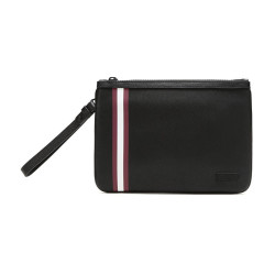 BALLY 巴利 巴利 BALLY 男士PVC手拿包黑色红白条纹 BEX MD OF 36 6226508