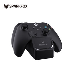 闪狐 Xbox Series S/X无线游戏手柄+充电器双座 黑色