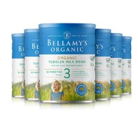 BELLAMY'S 贝拉米  6罐装| 有机婴幼儿奶粉3段 900克 （1-3岁）