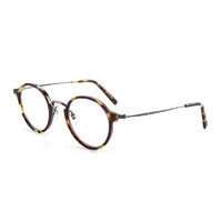 masunaga GMS-826-34 中性钛材光学眼镜架 玳瑁色