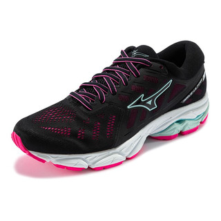 Mizuno 美津浓 Wave Ultima 11 女子跑鞋 J1GD190910 黑色/粉色 39