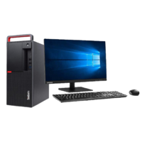 Lenovo 联想 ThinkCentre M720T 九代酷睿版 23英寸 商务台式机 黑色(酷睿i5-9500、核芯显卡、8GB、128GB SSD+1TB HDD、风冷)