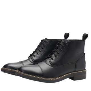 Clarks 其乐 Blackford Cap系列 男士马丁靴 261272367 黑色 43